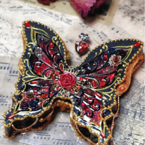 Crimson Rose Butterfly Squishy Fidget Toy(5 Days to Make)