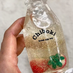 Strawberry Glitter Land Squishy Bottle Fidget Toy