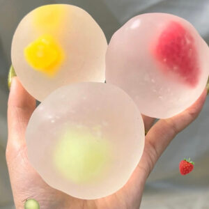 (Top Selling) Soft Mochi Fruit Ball (Zero Bounce Back) Squishy Fidget Toy