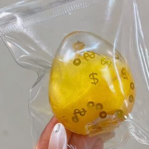 Egg GoldSand Glitter Squishy Fidget Toy