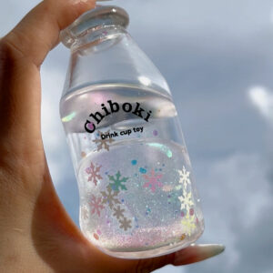 Glittery Flake Land Squishy Bottle Fidget Toy